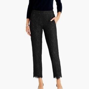 J.Crew Black Lace Easy Pants 6